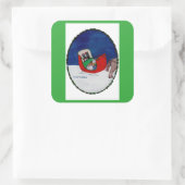 THUIS VOOR CHRISTMAS VIERKANTE STICKER (Tas)