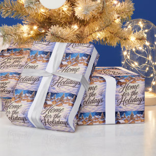 'Thuis voor de Feestdagen' Cadeaupapier