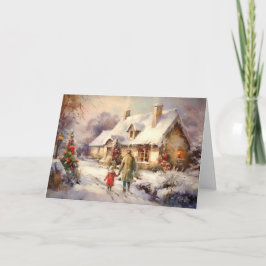 Thuis voor de Feestdagen Kaart