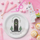 Thuis voor de Feestdagen - Kerstmis Papieren Bordje (Feest)