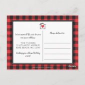 Thuis voor de kerstboom van de Feestdagen Rustic M Briefkaart (Achterkant)