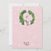 Thuis voor de uitnodiging voor kerstfeestdagen in  (Achterkant)