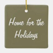 Thuis voor Feestdagen: Kerstmis Keramisch Ornament (Achterkant)