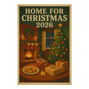 Thuis voor Kerstmis 2026 Perfect Poster