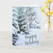 Thuis voor Kerstmis Kaart (Gele Bloem)