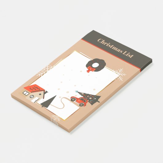 Thuis voor kerstpost-It Notes (Schuin)