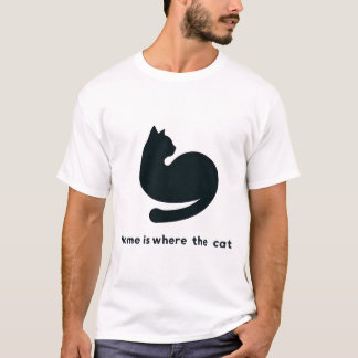 Thuis waar de kat is t-shirt