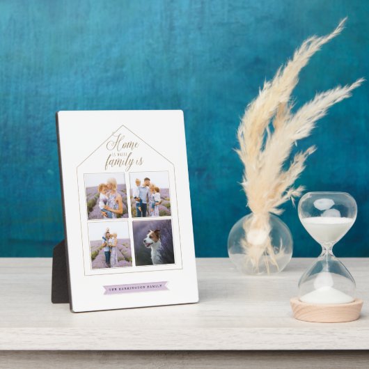 Thuis waar het gezin is - Foto Collage White Fotoplaat (Zijkant)