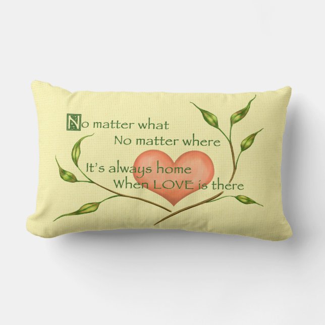 Thuis waar liefde is kussen (Voorkant)