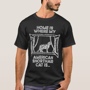 Thuis waar mijn kat is - mama papa Amerikaanse Kor T-shirt