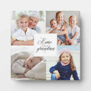 Thuis waar oma is - 4 Foto Collage Plaque Fotoplaat
