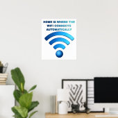 Thuis Wifi Grappige Poster (Thuiskantoor)