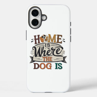 Thuis zijn honden iPhone 16 plus hoesje