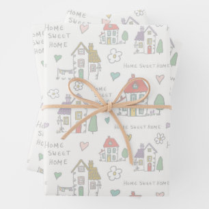 Thuis zoet thuis inpakpapier vel