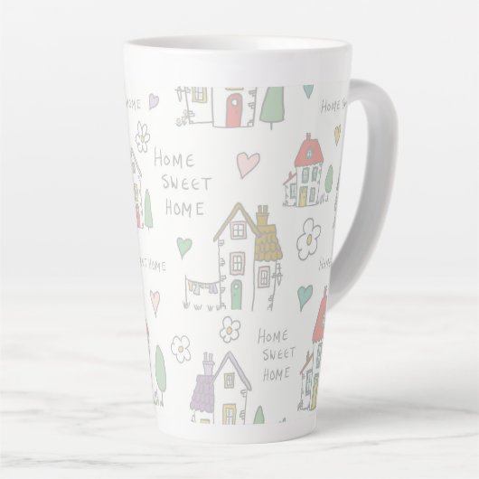 Thuis zoet thuis latte mok (Rechterhoek)