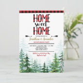 Thuis zoet thuis Winter Houthakkershuis Inwoning Kaart (Staand voorkant)