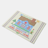 Thuis - Zoete Home Cross-titelhuis | Familienaam Deurmat (Schuin)