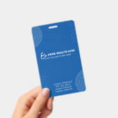 Thuis Zorghulp ID Badge Foto QR Code Modern (Handheld)