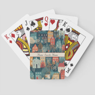 Thuis Zwede Thuis Scandinavisch Dorp Sfeervol Char Pokerkaarten