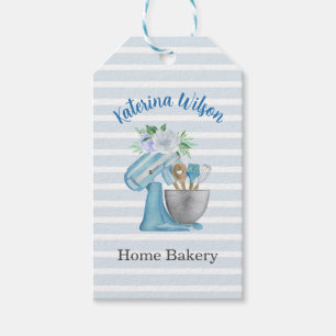 Thuisbakkerij Blauwe Bloem Mixer Cadeaulabel