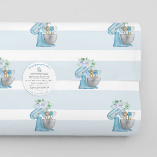 Thuisbakkerij Blauwe Mixer Cadeaupapier