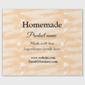 Thuisbakkerij gemaakt met liefde voeg tekst websit cadeaupapier (Vlak)