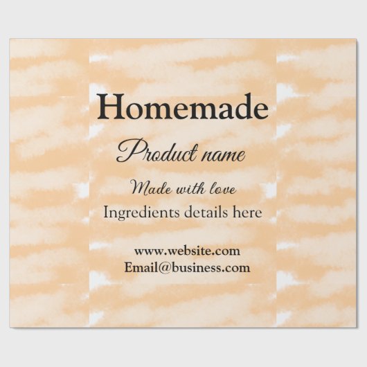 Thuisbakkerij gemaakt met liefde voeg tekst websit cadeaupapier (Vlak)