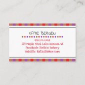 Thuisbakkerij of bakkerij visitekaartje (Achterkant)