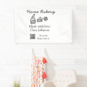 Thuisbakkerij voeg je tekst naam aanpasbaar  spandoek (Insitu)