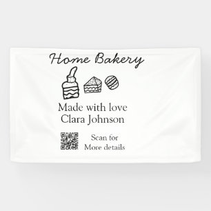 Thuisbakkerij voeg je tekst naam aanpasbaar spandoek