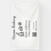 Thuisbakkerij voeg je tekst naam aanpasbaar  spandoek (Verticaal)