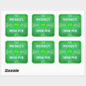 thuisbalie Irish Pub Green Vierkante Sticker (Vel)
