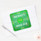 thuisbalie Irish Pub Green Vierkante Sticker (Envelop)
