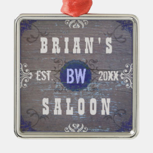  thuisbassin Saloon Metalen Ornament