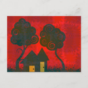 Thuisbioscoop - Home Patchwork-Briefkaart Briefkaart