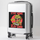 thuisblijven videogames spelen Dinosaur Sticker (Koffer)