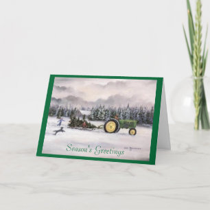 Thuisbrengen van de boom, Season's Greetings Feestdagen Kaart