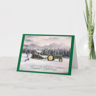Thuisbrengen van de boom, Season's Greetings Feestdagen Kaart