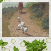 Thuisbrengen van de Ganzenkudde (door Paul Peel) Theedoek (Gevouwen)