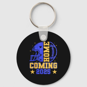 Thuiscoming 2025 Hoco Voetbal Mama Meisje Blauw Go Sleutelhanger