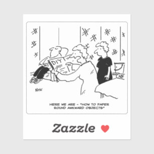 Thuisdecorerende Cartoon. Sticker