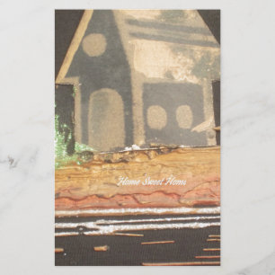 Thuisfoto's met zelfgemaakte kunst briefpapier