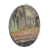 Thuisfoto's met zelfgemaakte kunst dartbord (Voorkant Links)