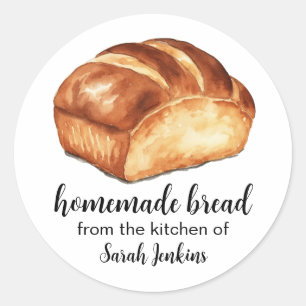 Thuisgebakken Brood Gebakken Zuredeeg Ronde Sticker