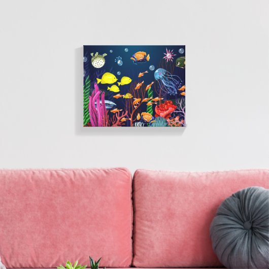Thuisgebruik van onderwater Zee | Canvas Print (Insitu (Woonkamer))