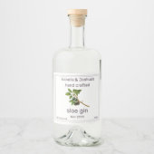 Thuisgemaakt met liefde Sloe Gin label Likeurfles Etiket (Voorkant)