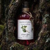 Thuisgemaakt met liefde Sloe Gin label Likeurfles Etiket