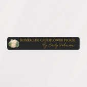 Thuisgemaakte Bloemkoolpickles Dun Etiket Labels (Design 2)