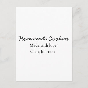 Thuisgemaakte koekjes voeg je tekst naam custom g briefkaart