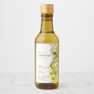 Thuisgemaakte Limoncello Whimsical Waterverf Citro Wijn Etiket
